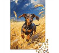 Unlock The Mystery of Dachshund - 1000 Piece Puzzle in Premium Wood for Adults - A Must-Have for Puzzle Enthusiasts