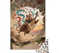 Unlock The Mystery of Golden Hamster - 1000 Piece Puzzle in Premium Wood for Adults - A Must-Have for Puzzle Enthusiasts