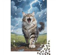 Unlock The Mystery of Maine Coon - 1000 Piece Puzzle in Premium Wood for Adults - A Must-Have for Puzzle Enthusiasts