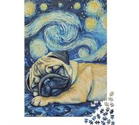 Unlock The Mystery of Pug - 1000 Piece Puzzle in Premium Wood for Adults - A Must-Have for Puzzle Enthusiasts