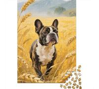 Unlock The Secrets Within French Bulldog - 1000 Pieces of Wooden Puzzle Excellence, Engaging Educational Fun for Curious Minds