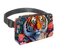 Unlock Your Outdoor Potential, Discover The Versatility of our Crossbody Bag, a Travel Waist Pack for Men and Women, Perfect for Running, Walking, Hiking, and Cycling, Color Drawing Tiger