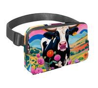 Unlock Your Wanderlust, Our Travel Waist Pack is The Essential Crossbody Bag for Running, Walking, Hiking, and Cycling, Designed for Men and Women, Color Drawing Cow