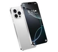 Unlocked Cheap Mobile Phones for I16 Ultra, Android 5G Global Version Smartphone, 7.3Inch Incell HD Capsule Screen, Support Face Recognition Multi-Language Dual Sim Card,White-1TB