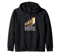 Unlocking Potential One Door at a Time Locksmith Zip Hoodie