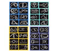 Unlocking Ring Puzzle Toy, With Sturdy Metal And Safe, 18x14cm, Metal Brain Teaser Puzzles, Steel I-Q Games Physics Mind, Challenging And Fun, For Kids, Teens, Adults, Christmas, Birthday