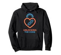 Unlocking The Code DNA Heart Design Pullover Hoodie