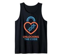 Unlocking The Code DNA Heart Design Tank Top