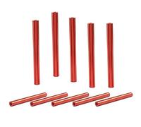 Unlorspy 10 Pcs Red Female Round Aluminum Alloy Standoff Column Spacer M3 x 50mm Round Aluminum Spacers for RC Airplane,FPV Quadcopter,DIY Models