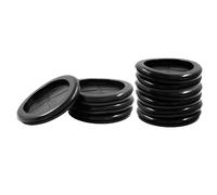 Unlorspy 10Pcs Black Round Rubber Grommet Kit,50mm/2" Inside Diameter, 60mm/2-3/8" Drill Hole Firewall Solid Closed Hole Plug for Wire Protection