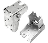 Unlorspy 2 Pcs 90-Degree Self-Locking Folding Hinge Leg, Folding Table Leg Hinges with Screws for Multifunctional Kitchen Folding Table, Folding Table Worktables (White Zinc)