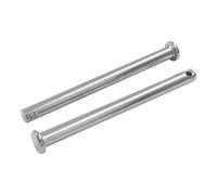 Unlorspy 2Pcs Single Hole Clevis Pins M8 X 100mm Flat Head 304 Stainless Steel Clevis Pins for Metal Devices, Furniture Installation, DIY