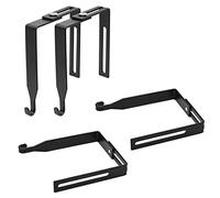 Unlorspy 4 Pcs Black Adjustable Cubicle Hangers Metal Cubicle Hooks for 1 3/8 Inch to 3 1/2 Inch Thickness Panels