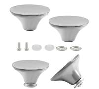 Unlorspy 4 Sets Solid Dutch Oven Knob,45 x 23 x15mm (Top Dia*H*Base Dia) Stainless Steel Universal Dutch Oven Pot Knob Cast Iron Replacement Handle (Silver)