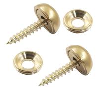 Unlorspy 8Pcs Decorative Brass Screws, Self Tapping Screws Caps Upholstery Tacks, Mirror Screws Cover for Cabinet Doors/Windows（Brass）