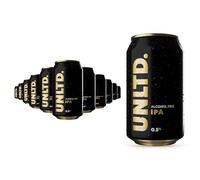 UNLTD. Alcohol Free IPA (12 x 330ml Cans) - Low Calorie, Alcohol Free Beer with Full-Bodied Flavour & Rich Aromas - Vegan & Gluten-Free Non Alcoholic Beers Brewed Sustainably in the UK