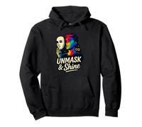 Unmask And Shine Neurodiversity ADHD Autism Awareness Pullover Hoodie