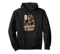 Unmask and Shine Neurodiversity ADHD Girl Autism Awareness Pullover Hoodie