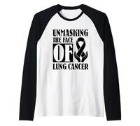 Unmasking The Face of Lung Cancer Raglan Baseball Tee