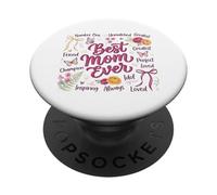 Unmatched Greatest Mother Floral Butterflies Design PopSockets Adhesive PopGrip