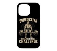 Unmedicated Because I Like A Challenge Therapy Humor Case for iPhone 14 Pro Max