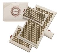 UNMERA Acupressure Mat and Pillow Set,Natural Premium Linen & Coconut Fiber Filling,FSA/HSA Eligible,for Back/Neck Pain Relief, Sciatic, Headache and Muscle Relaxation, Comes with Carrying Bag