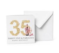 UNMOT 35th Birthday Cards for Women, Happy 35th Birthday Card for Her & Female