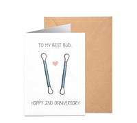 UNMOT Funny 2nd Weedding Anniversary Card For Husband & Wife