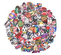 UNN 50 Pcs Bulk Pink Car Shoe Charms Colorful Candy Shoes Decorations Boys Girls Rose Wristband Accessories