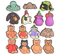 UNN Men Women Cute Animals Shoe Charms Lovely Food Shoes Decorations Bear Rabbit Clog Shoes Accessories C-4