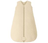 Unnivoll Baby Sleeping Bag 2.5 Tog 0-6 Months 100% Cotton Winter Sleeping Bag Baby 2-Way Zipper Quilted Sleep Sack for Newbron Infant Warm Soft Apricot