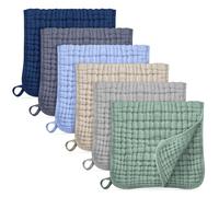 Unnivoll Muslin Cloths for Baby 100% Cotton Muslin Squares Burp Cloths Baby Essentials for Newborn Boys Girls Large 50x25CM Extra Soft and Absorbent 6 Pack - Multicolor