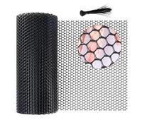 Unnosin Chicken Wire 40cm x 3m, Plastic Chicken Wire Mesh Roll Fencing Wire Mesh Netting for Poultry, Pet, Garden, Balcony, Yard, with Self-Locking Ties