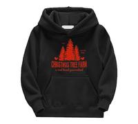 Unny Christmas Sweatshirts for Boy&Girls Long Sleeve Graphic Pullover Tops Oversized Crewneck Christmas Hoodie Baby Girl Crop Top Womens (Black, 9-10 Years)