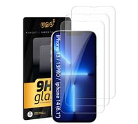 UNO' 3 Pieces Screen Protector for iPhone 13/13 Pro / 14 (6.1"), 9H HD Tempered Glass, Anti-Fingerprint, Anti-Scratch, Case Friendly, Easy Installation (13&14&13pro-3psc-tm)