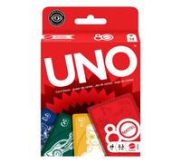 Mattel Games UNO Mattel 80th Ruby Red Card Game for Kids, Adults & Family Nights, Game Nights, Travel, Camping & Parties., JGK30
