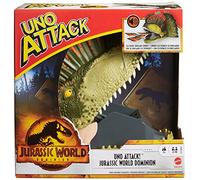 UNO Attack Jurassic World Dominion Card Game with Dinosaur Card Launcher for 2 to 10 Players Ages 7 Years & Older, Toy Gift and Collectible