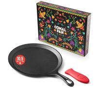 Uno Casa Comal Cast Iron Pan 10.5 Inch Pan for Roti, Tawa/Dosa Pan Pataconera, Comal for Omelets, Large Omelets, Cast Iron Plate