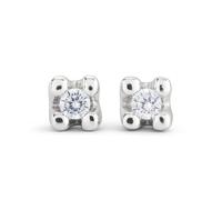 Uno de 50 Cosmos Earrings, Sterling Silver, Cubic Zirconia, White