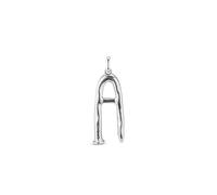 Uno de 50 Silver Plated Sterling Silver Alphabet Pendant Handmade Jewellery Made in Spain One Size Metal No Gemstone, one size, Metal, No Gemstone