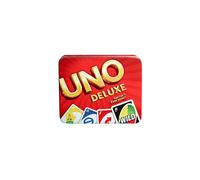 UNO Deluxe Card Game for with 112 Card Deck, Scoring Pad and Pencil, Kid Teen & Adult Game Night for 2 to 10 Players, Makes a Great Gift for 7 Year Ol