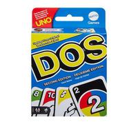 DOS Second Edition Family Card Game with Updated Rules for Kids and Adults, Game Night, Travel, Camping and Party, UNO Cards, HNN01