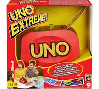 Games UNO Extreme is the updated version of the classic family card game, featuring lights, sounds and a random-action launcher! Great gift for ages 7+.