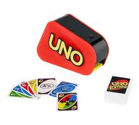 Games UNO Extreme is the updated version of the classic family card game, featuring lights, sounds and a random-action launcher! Great gift for ages 7+.