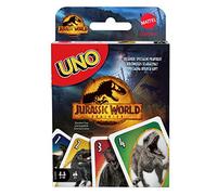 UNO Jurassic World Dominion Card Game with Themed Deck & Special Rule, Gift for Kid, Adult & Family Game Nights, Ages 7 Years Old & Up, GXD72