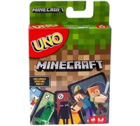 UNO Minecraft Card Game Videogame-Themed Collectors Deck 112 Cards with Character Images, Gift for Fans Ages 7 Years Old & Up