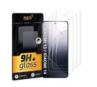 UNO' NO' [3 Pieces] Tempered Glass Screen Protector for Xiaomi 13/14 (6.36 ″) Ultra-Resistant, 9H Hardness, High Transparency HD, Bubble-Free, Anti-Fingerprint, Easy Installation, Compatible with