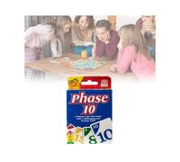 UNO Phase 10 Card Game - Fun Family Night & Party Board Game for Learning, Strategy, and Social Play