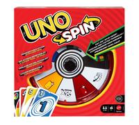 Mattel Games UNO Spin Card Game for Kid, Adult & Family Nights, Classic Play with Toy Spinner, New Challenges & Rules, Rainy Day Activity, JGR00