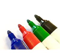 Valuex Whiteboard Marker Bullet Tip 2mm Line Assorted Colours (Pack 4)